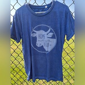 TURNROWS “Home is Where the Herd is” blue tshirt in size large.